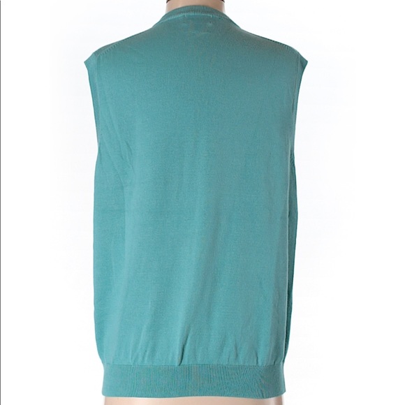 Brooks Brothers turquoise v-neck sweater vest - Picture 3 of 7
